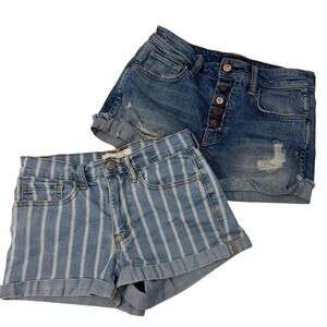 Genetic Denim and‎ Pacsun Blue Striped Jean Shorts